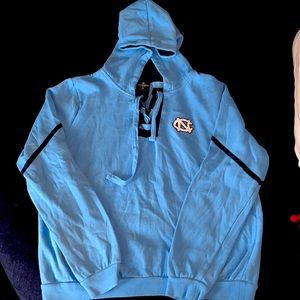 Women's Colosseum Carolina Blue North Carolina Tar Heels Lace-up Pullover Hoodie